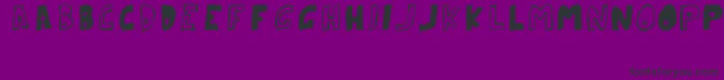 フォントParanoidRabbitErcTryout2008 – 紫の背景に黒い文字