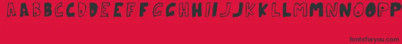 ParanoidRabbitErcTryout2008 Font – Black Fonts on Red Background