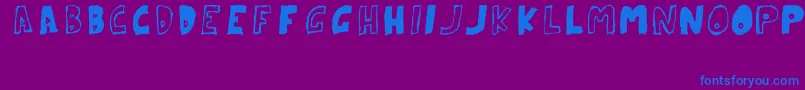 ParanoidRabbitErcTryout2008 Font – Blue Fonts on Purple Background