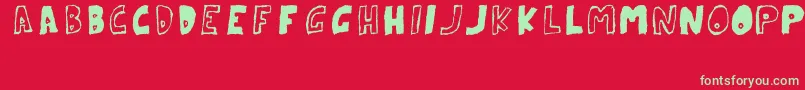 ParanoidRabbitErcTryout2008 Font – Green Fonts on Red Background