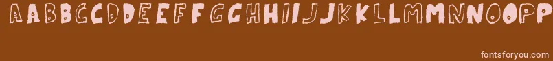 ParanoidRabbitErcTryout2008 Font – Pink Fonts on Brown Background
