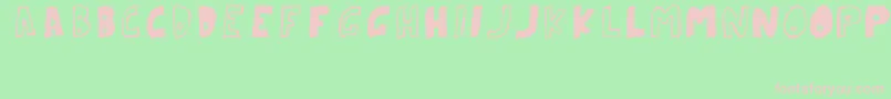 ParanoidRabbitErcTryout2008 Font – Pink Fonts on Green Background