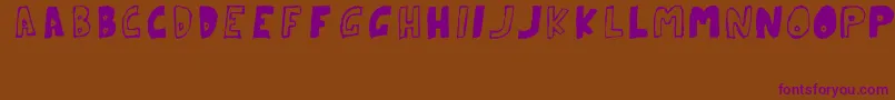 ParanoidRabbitErcTryout2008 Font – Purple Fonts on Brown Background
