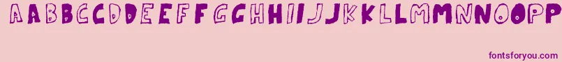 ParanoidRabbitErcTryout2008 Font – Purple Fonts on Pink Background