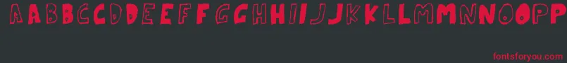 ParanoidRabbitErcTryout2008 Font – Red Fonts on Black Background