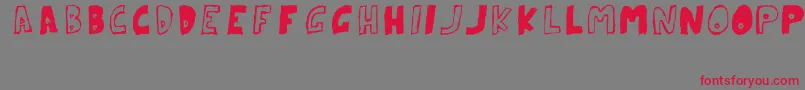 ParanoidRabbitErcTryout2008 Font – Red Fonts on Gray Background