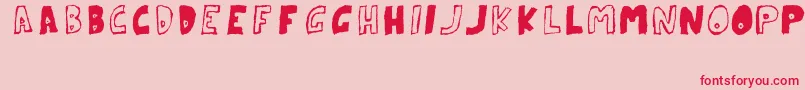 ParanoidRabbitErcTryout2008 Font – Red Fonts on Pink Background