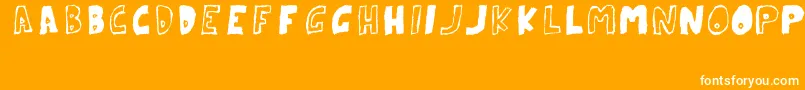 ParanoidRabbitErcTryout2008 Font – White Fonts on Orange Background