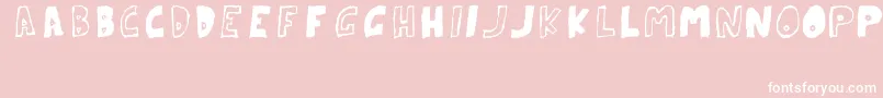 ParanoidRabbitErcTryout2008 Font – White Fonts on Pink Background