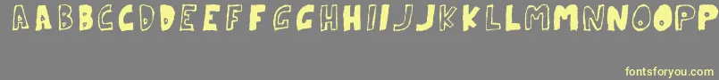 ParanoidRabbitErcTryout2008 Font – Yellow Fonts on Gray Background