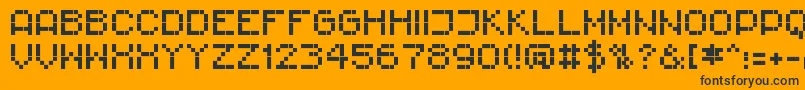 RittswoodimpresiveRegular Font – Black Fonts on Orange Background