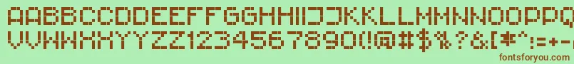 RittswoodimpresiveRegular Font – Brown Fonts on Green Background