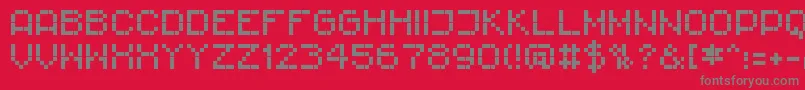RittswoodimpresiveRegular Font – Gray Fonts on Red Background