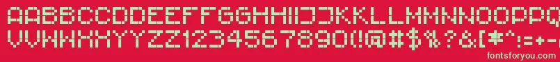 RittswoodimpresiveRegular Font – Green Fonts on Red Background