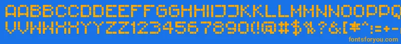 RittswoodimpresiveRegular Font – Orange Fonts on Blue Background