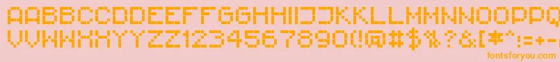 RittswoodimpresiveRegular Font – Orange Fonts on Pink Background