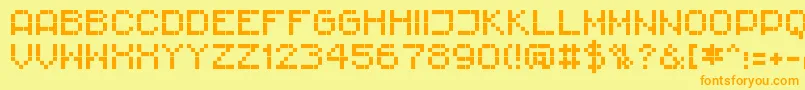 RittswoodimpresiveRegular Font – Orange Fonts on Yellow Background