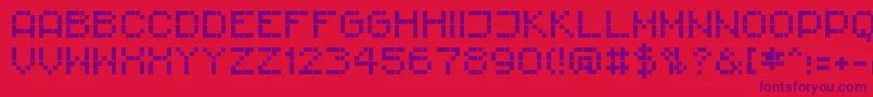 RittswoodimpresiveRegular Font – Purple Fonts on Red Background