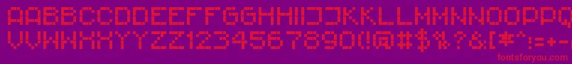 RittswoodimpresiveRegular Font – Red Fonts on Purple Background