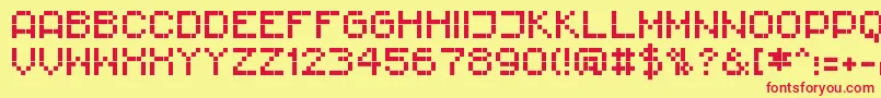 RittswoodimpresiveRegular Font – Red Fonts on Yellow Background