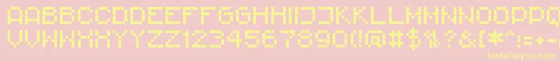 RittswoodimpresiveRegular Font – Yellow Fonts on Pink Background