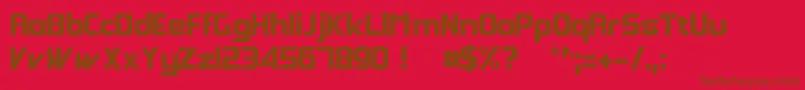 フォントGroovyFast – 赤い背景に茶色の文字