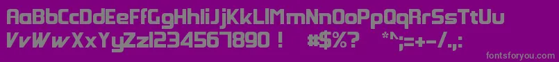 GroovyFast-Schriftart – Graue Schriften auf violettem Hintergrund