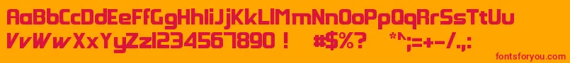 GroovyFast Font – Red Fonts on Orange Background