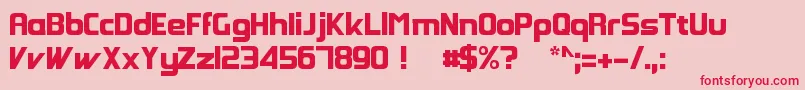 GroovyFast Font – Red Fonts on Pink Background