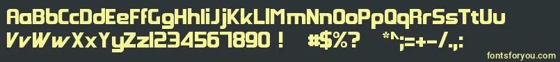 GroovyFast Font – Yellow Fonts on Black Background
