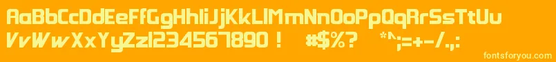 GroovyFast Font – Yellow Fonts on Orange Background