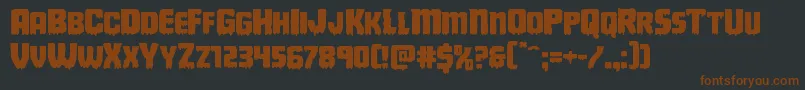 Deathbloodexpand Font – Brown Fonts on Black Background