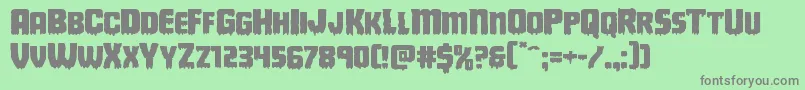 Deathbloodexpand Font – Gray Fonts on Green Background