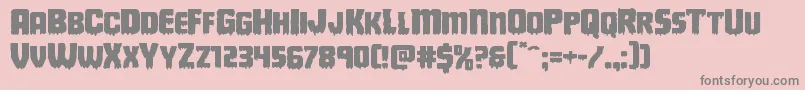 Deathbloodexpand Font – Gray Fonts on Pink Background
