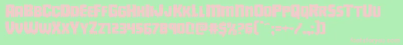 Fonte Deathbloodexpand – fontes rosa em um fundo verde