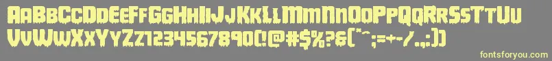Deathbloodexpand Font – Yellow Fonts on Gray Background