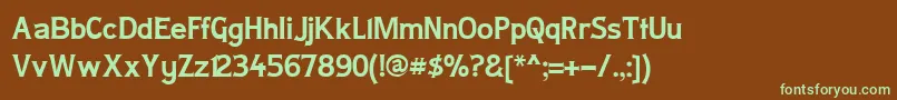 Шрифт LadyCopra – зелёные шрифты на коричневом фоне