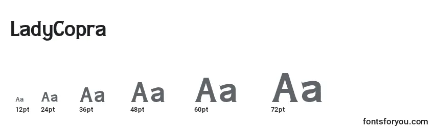 LadyCopra Font Sizes