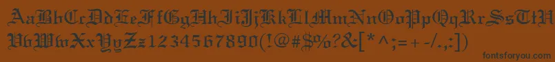 OldWorld-Schriftart – Schwarze Schriften auf braunem Hintergrund