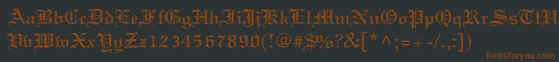 OldWorld Font – Brown Fonts on Black Background