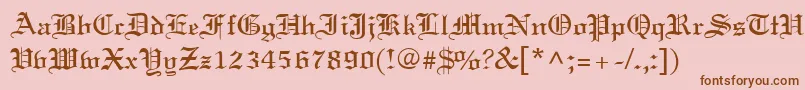 OldWorld Font – Brown Fonts on Pink Background