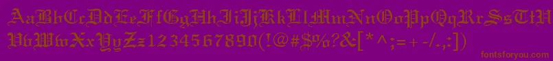 OldWorld Font – Brown Fonts on Purple Background