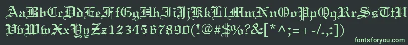 OldWorld Font – Green Fonts on Black Background