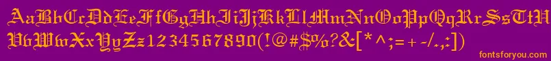 OldWorld Font – Orange Fonts on Purple Background