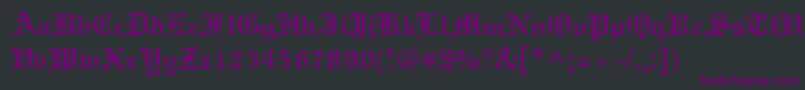 Шрифт OldWorld – фиолетовые шрифты на чёрном фоне