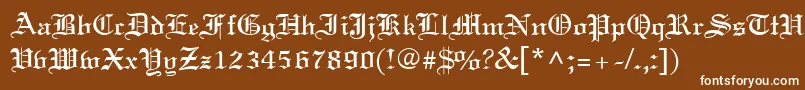 OldWorld Font – White Fonts on Brown Background