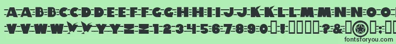 Tiltawhirl Font – Black Fonts on Green Background