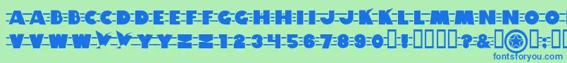 Tiltawhirl Font – Blue Fonts on Green Background