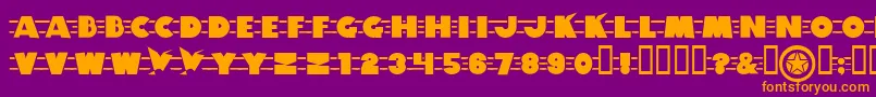 Tiltawhirl Font – Orange Fonts on Purple Background