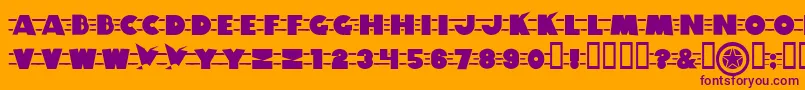 Tiltawhirl Font – Purple Fonts on Orange Background